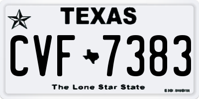 TX license plate CVF7383