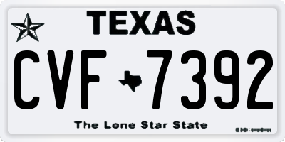 TX license plate CVF7392
