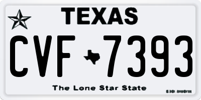 TX license plate CVF7393