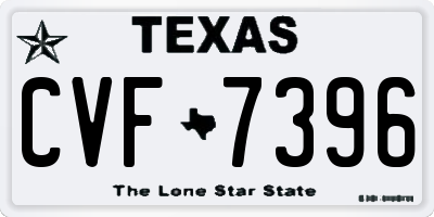 TX license plate CVF7396