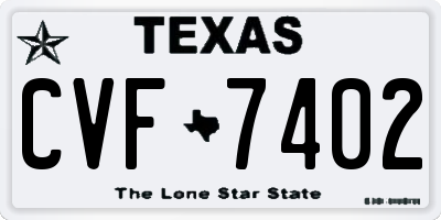 TX license plate CVF7402