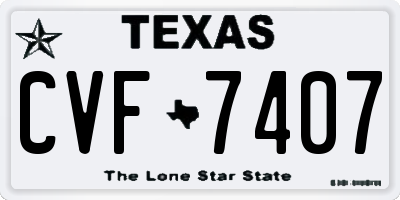 TX license plate CVF7407