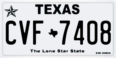 TX license plate CVF7408