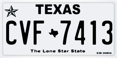 TX license plate CVF7413