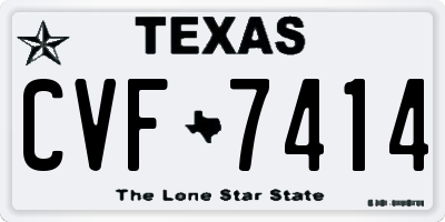 TX license plate CVF7414