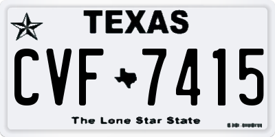 TX license plate CVF7415
