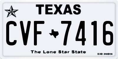 TX license plate CVF7416