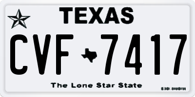 TX license plate CVF7417