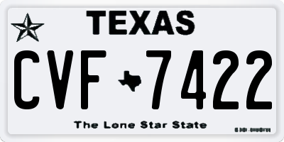 TX license plate CVF7422