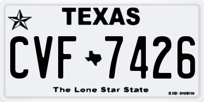TX license plate CVF7426