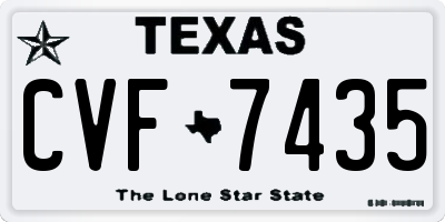 TX license plate CVF7435