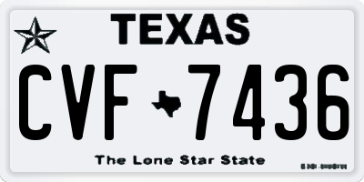 TX license plate CVF7436