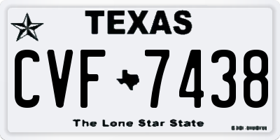 TX license plate CVF7438