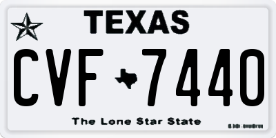 TX license plate CVF7440
