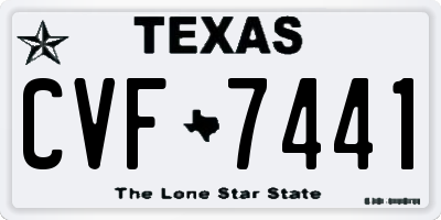 TX license plate CVF7441