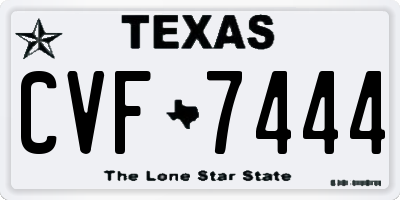 TX license plate CVF7444