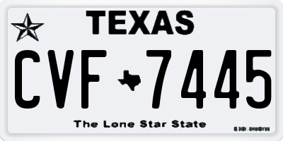 TX license plate CVF7445