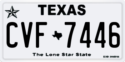 TX license plate CVF7446