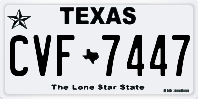 TX license plate CVF7447