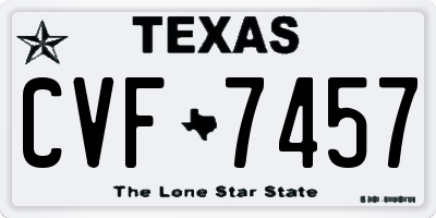 TX license plate CVF7457