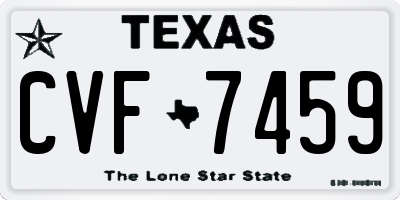 TX license plate CVF7459