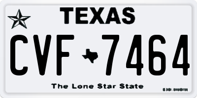 TX license plate CVF7464