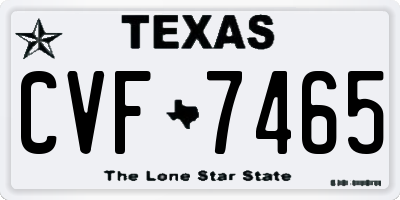TX license plate CVF7465