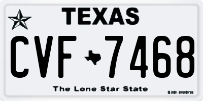 TX license plate CVF7468