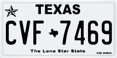 TX license plate CVF7469