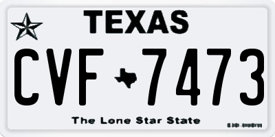 TX license plate CVF7473