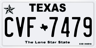 TX license plate CVF7479