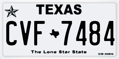 TX license plate CVF7484