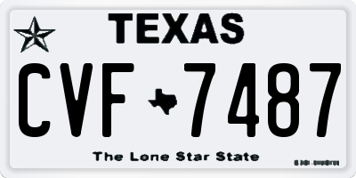 TX license plate CVF7487