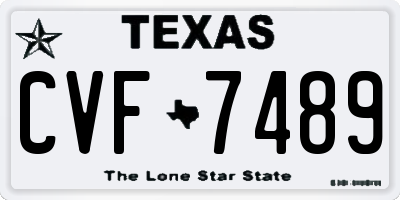 TX license plate CVF7489