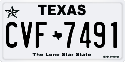 TX license plate CVF7491