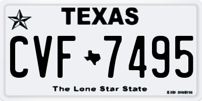 TX license plate CVF7495