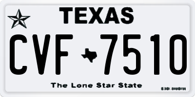 TX license plate CVF7510