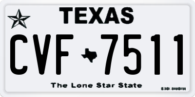 TX license plate CVF7511
