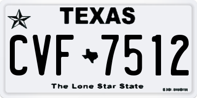 TX license plate CVF7512