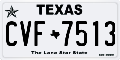 TX license plate CVF7513