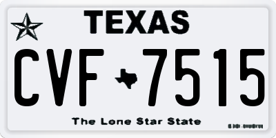 TX license plate CVF7515