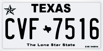 TX license plate CVF7516