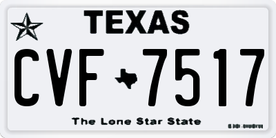 TX license plate CVF7517