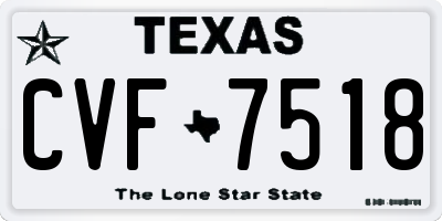 TX license plate CVF7518