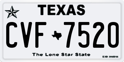 TX license plate CVF7520