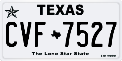 TX license plate CVF7527