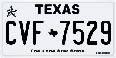 TX license plate CVF7529