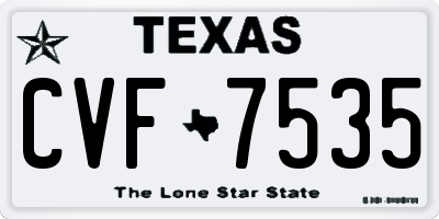 TX license plate CVF7535