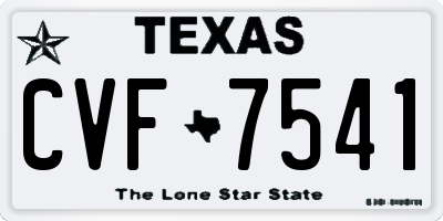 TX license plate CVF7541