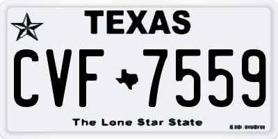 TX license plate CVF7559